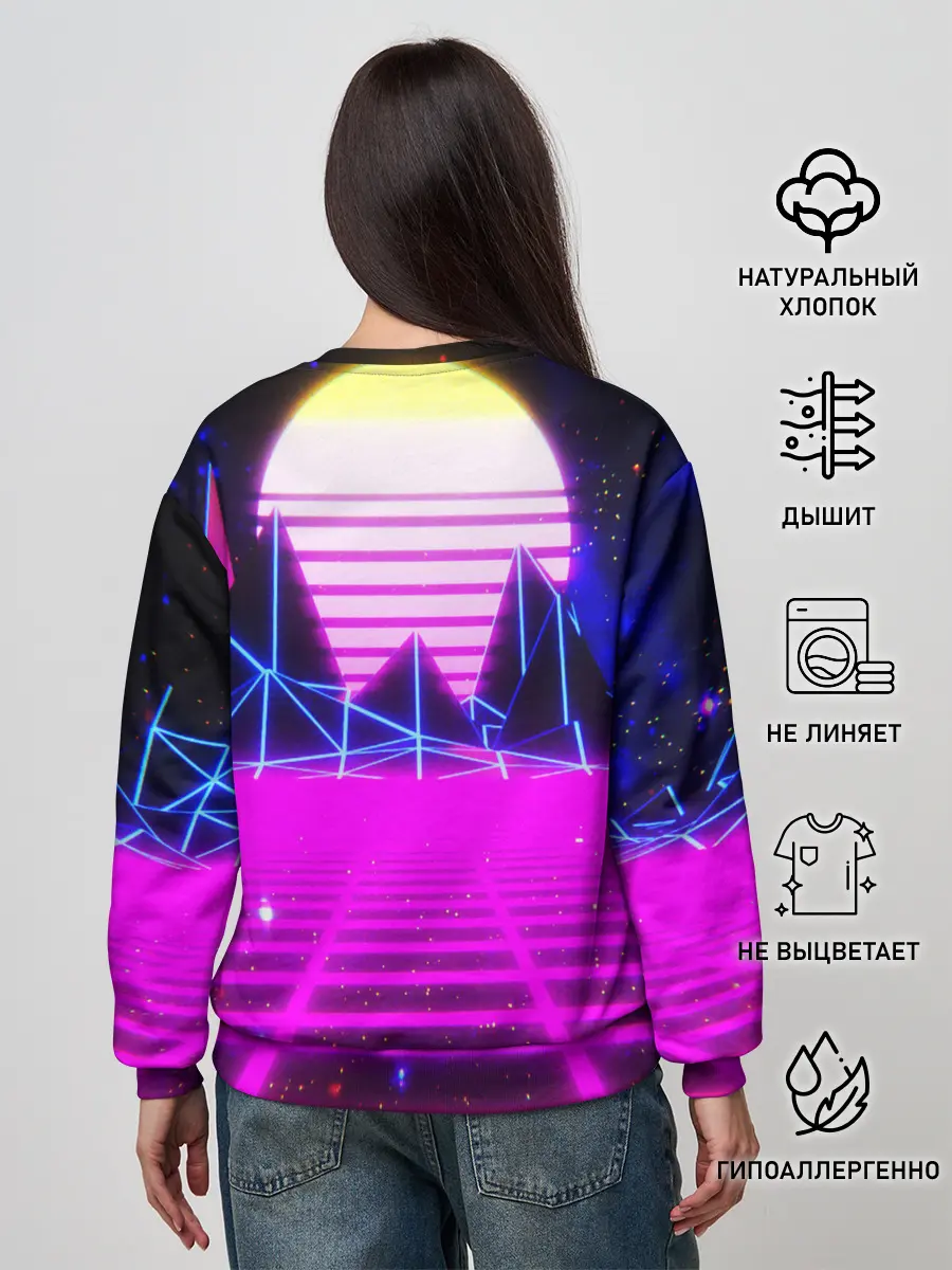 Женский свитшот / Ретро Стиль неон