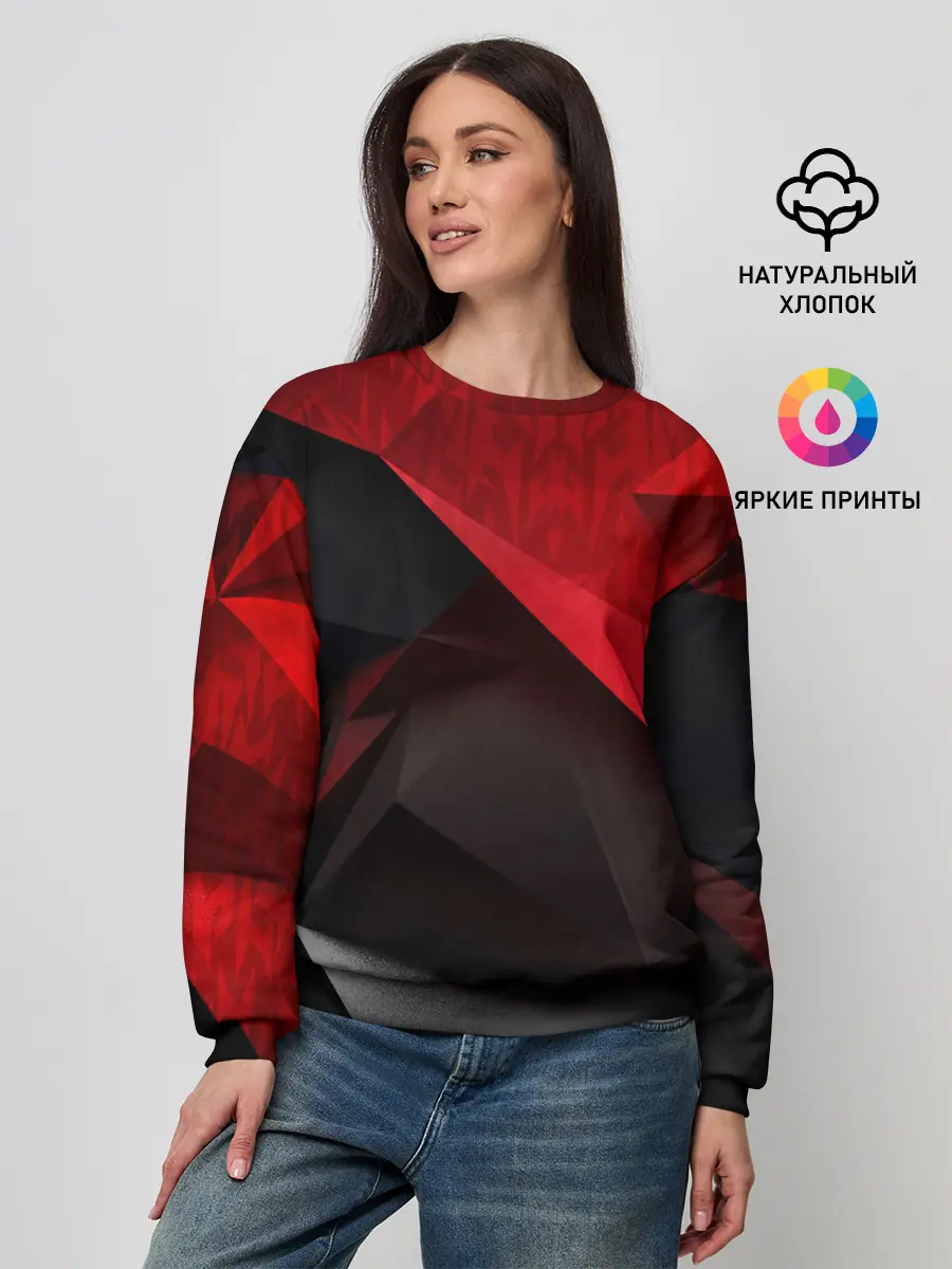 Женский свитшот / Red & Black
