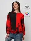 Женский свитшот / BLACK RED FIRE