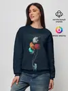 Женский свитшот / Космонавт с Планетами