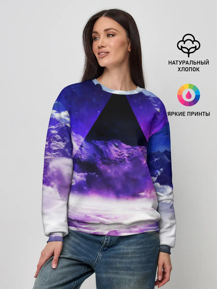 Женский свитшот / Космический треугольник