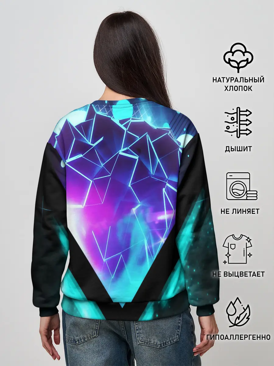 Женский свитшот / NEON GEOMETRY