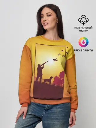 Женский свитшот / Охотник с собакой