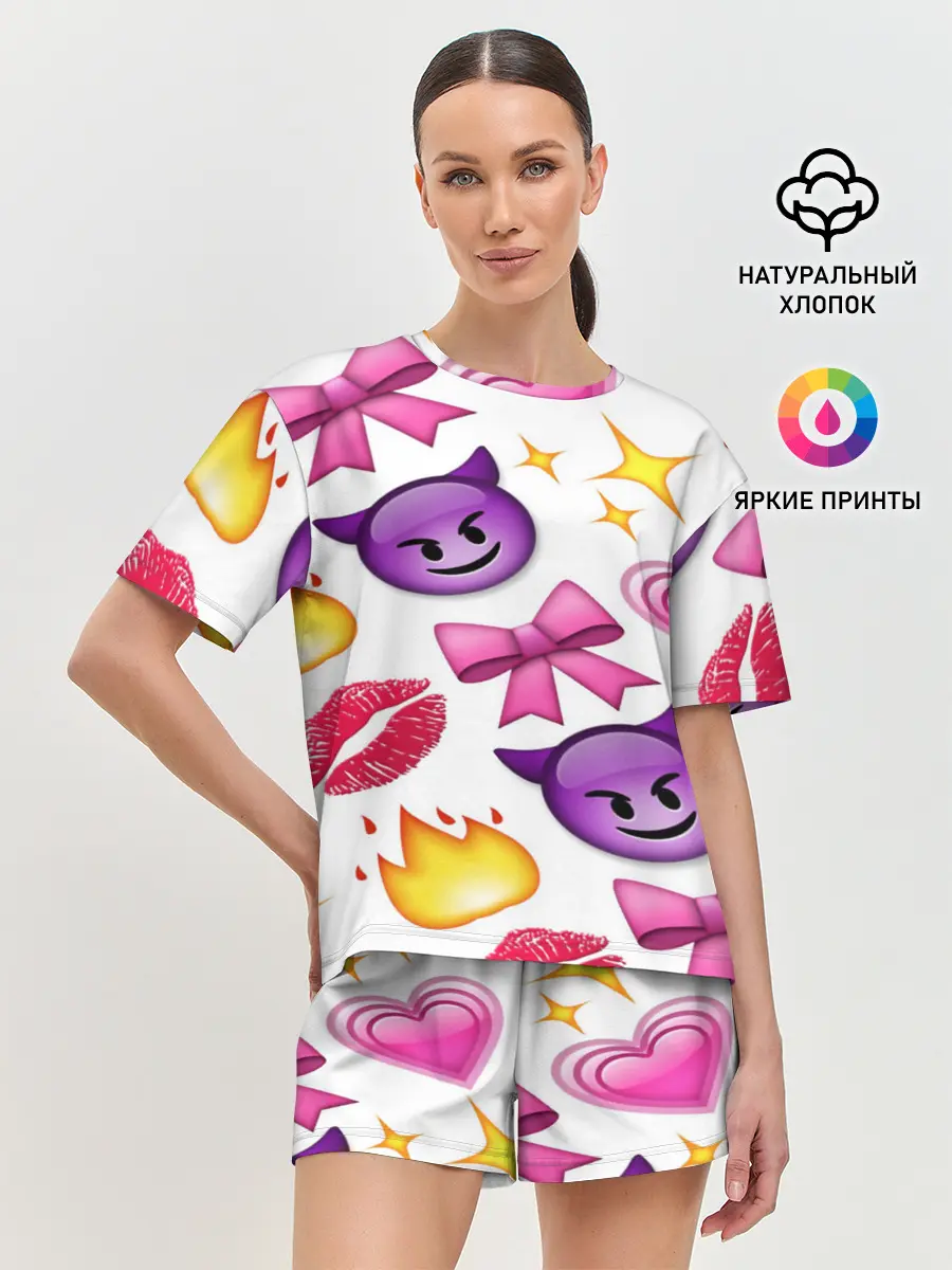 Женская пижама с шортами / ПОЗИТИВ