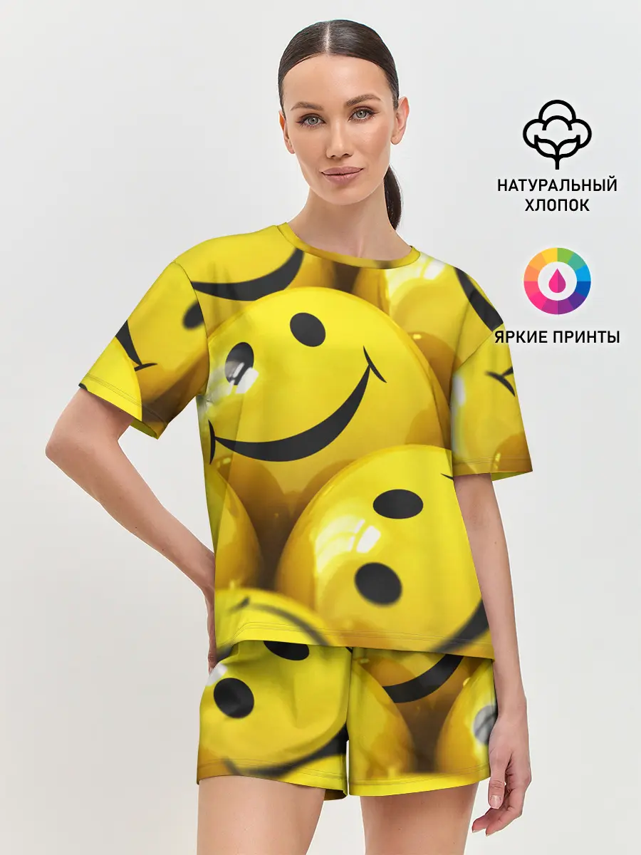 Женская пижама с шортами / YELLOW SMILE