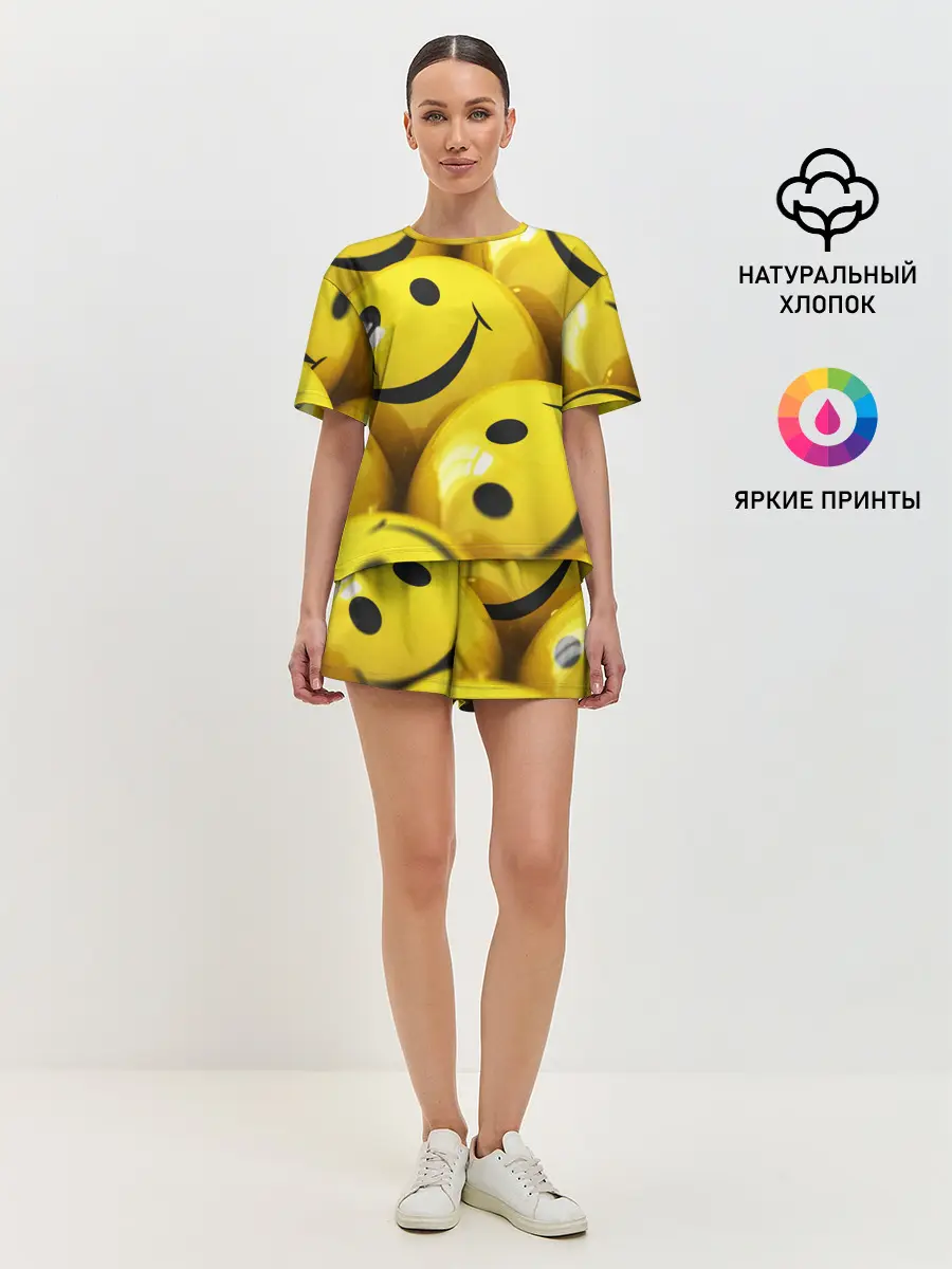 Женская пижама с шортами / YELLOW SMILE