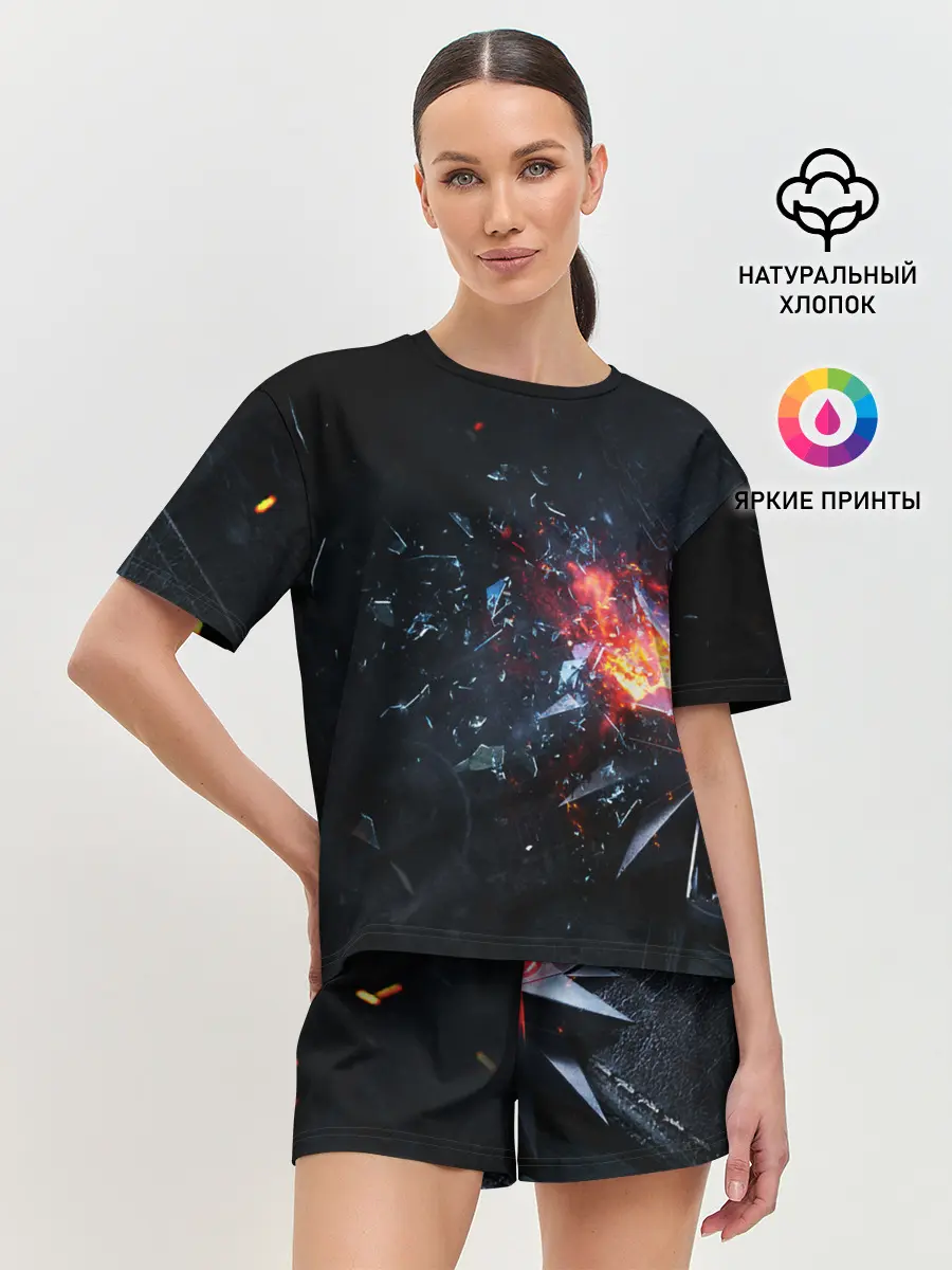 Женская пижама с шортами / МЕДАЛЬОН ВЕДЬМАКА