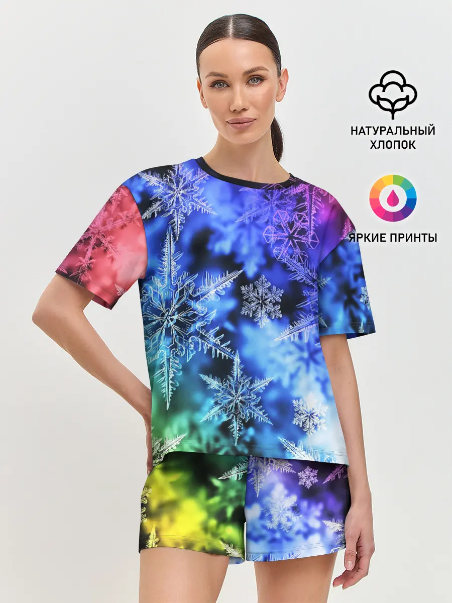 Женская пижама с шортами / ЗИМНЕЕ УТРО