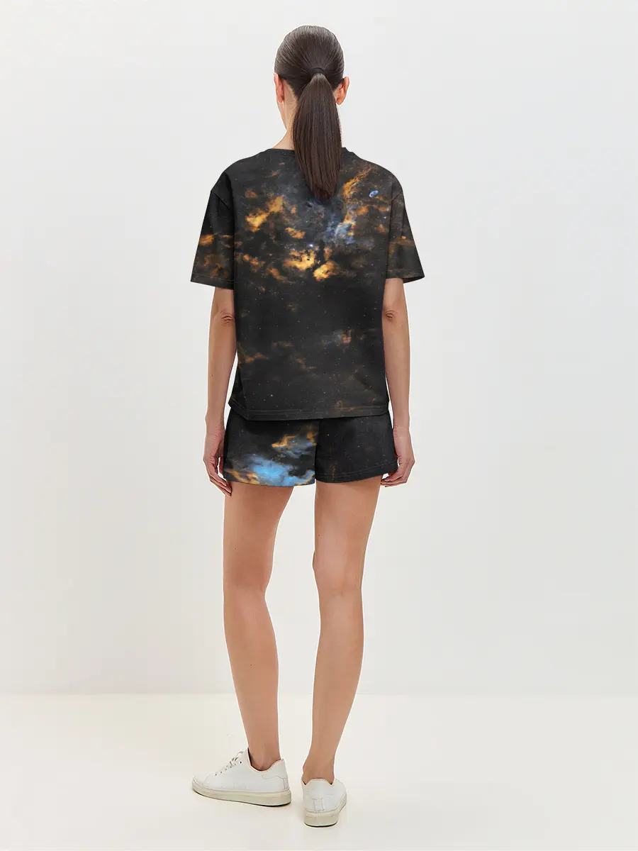Женская пижама с шортами / Космическое небо