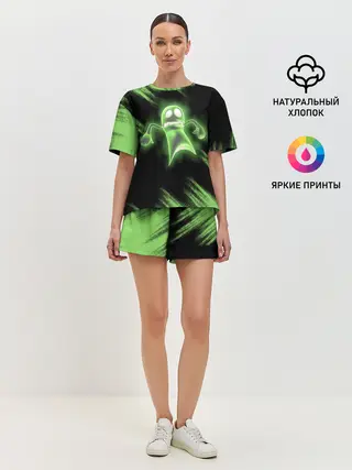 Женская пижама с шортами / Luigis Mansion