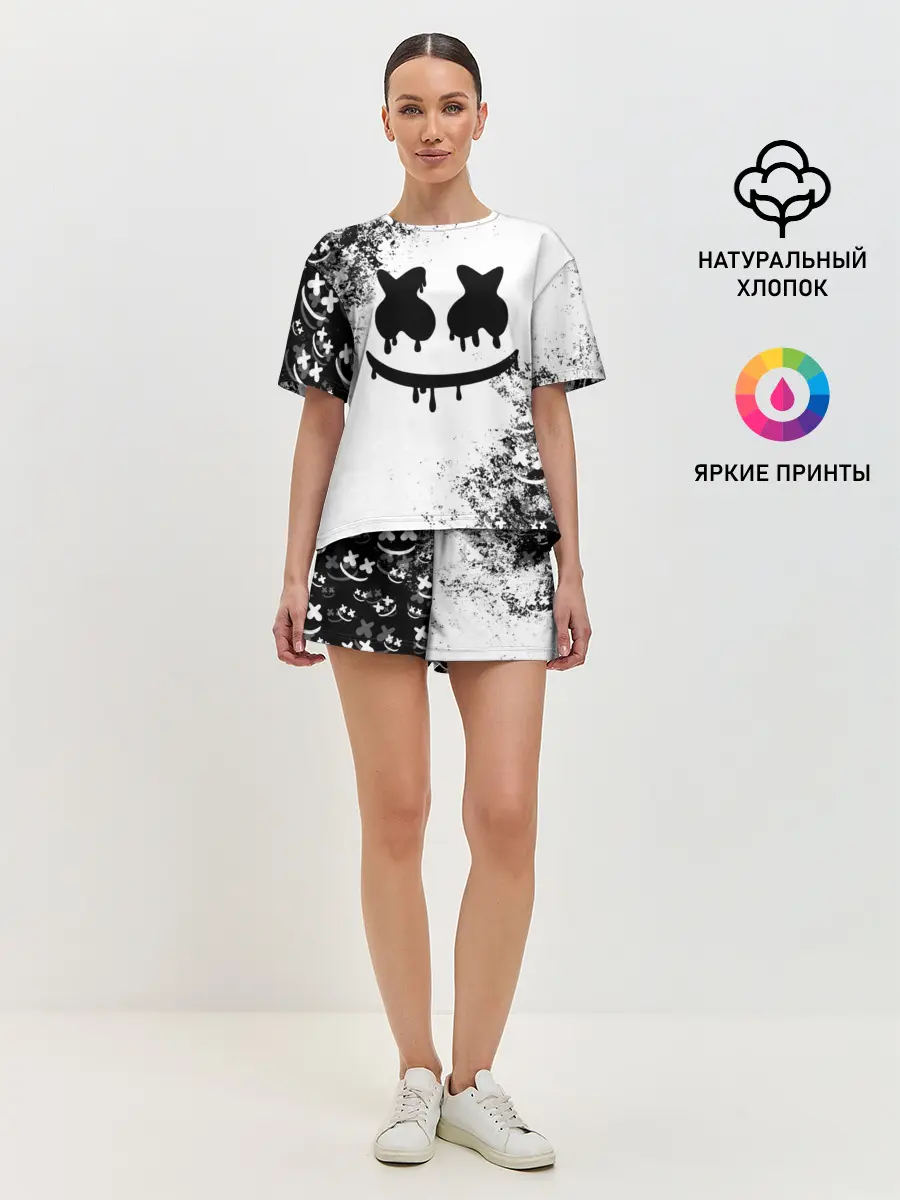 Женская пижама с шортами / Marshmello