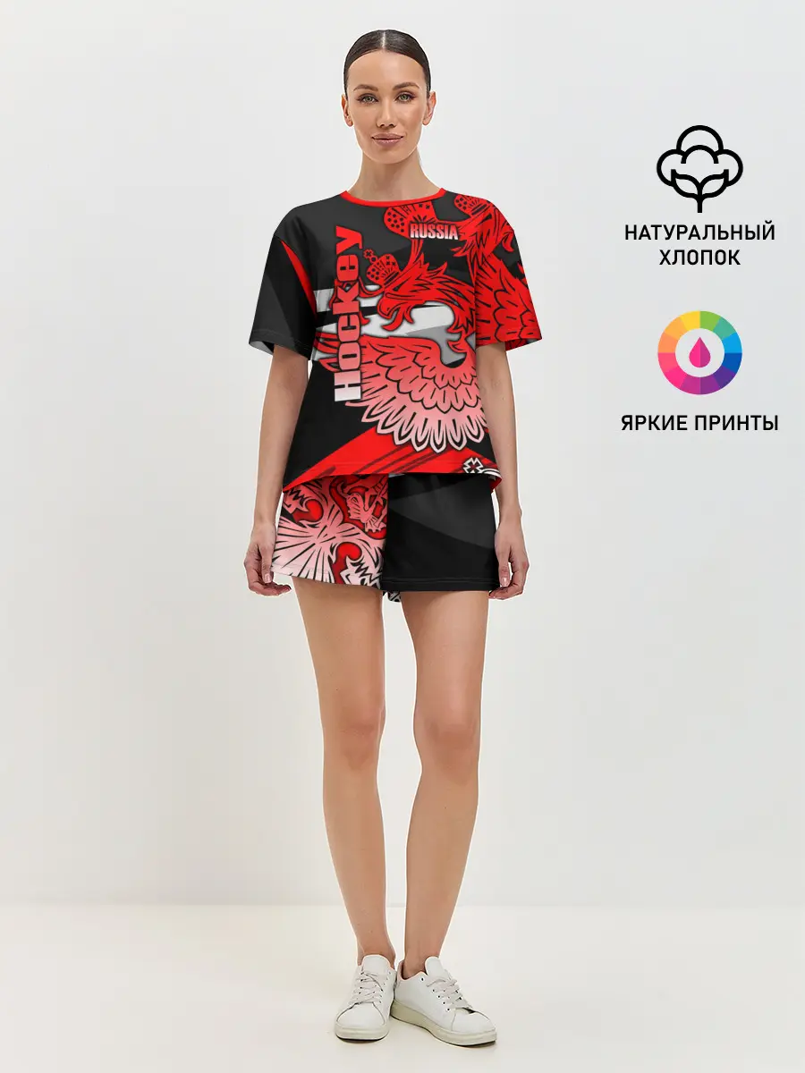 Женская пижама с шортами / Hockey