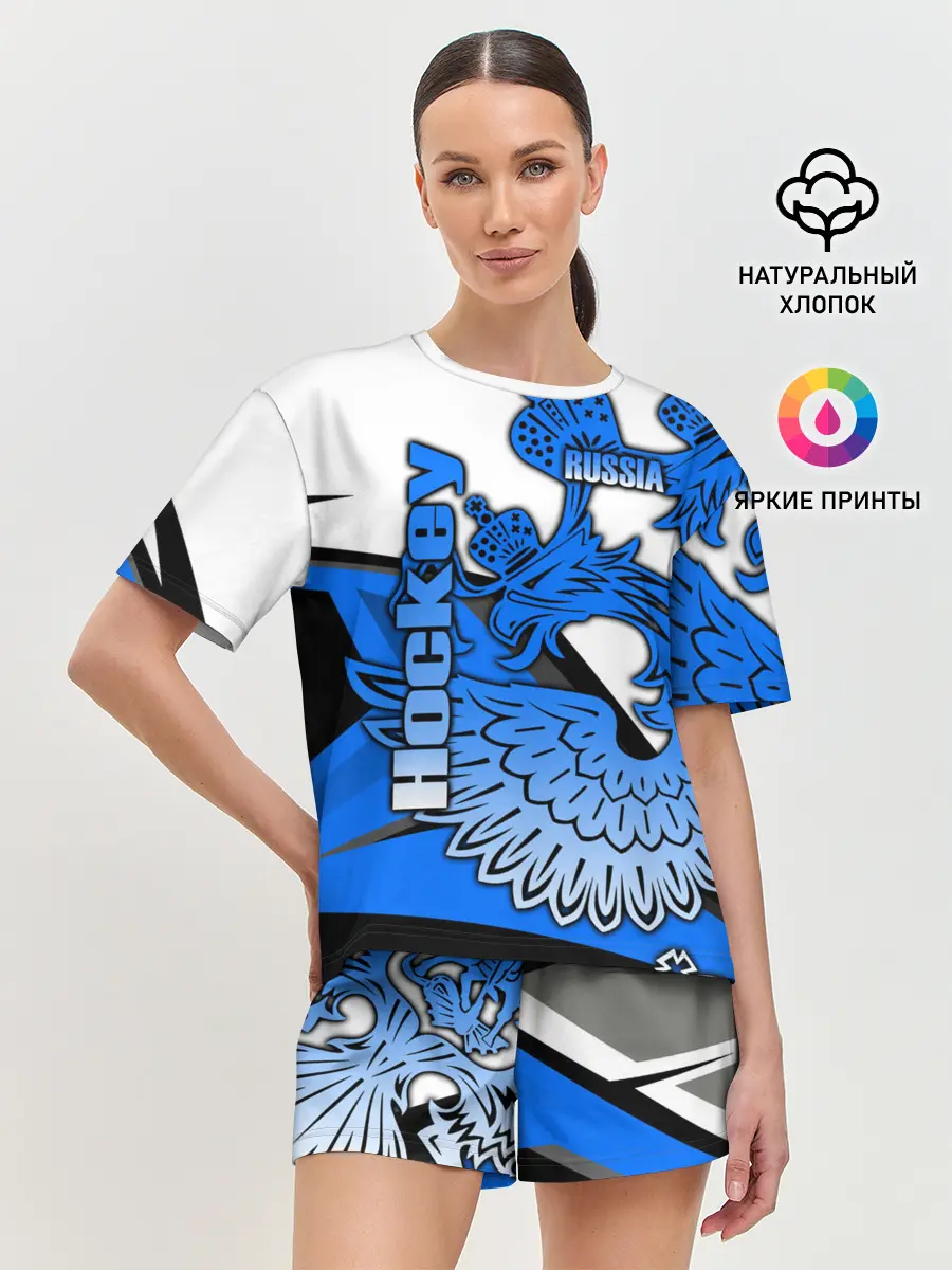 Женская пижама с шортами / ХОККЕЙ | HOCKEY