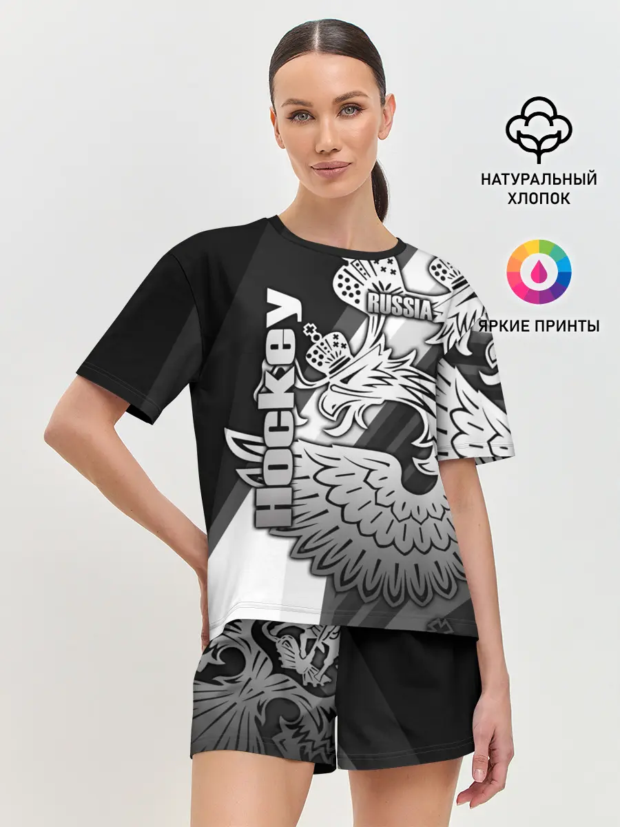 Женская пижама с шортами / Hockey