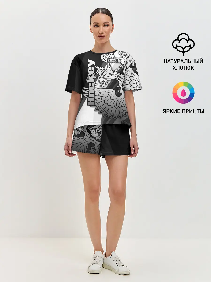 Женская пижама с шортами / Hockey