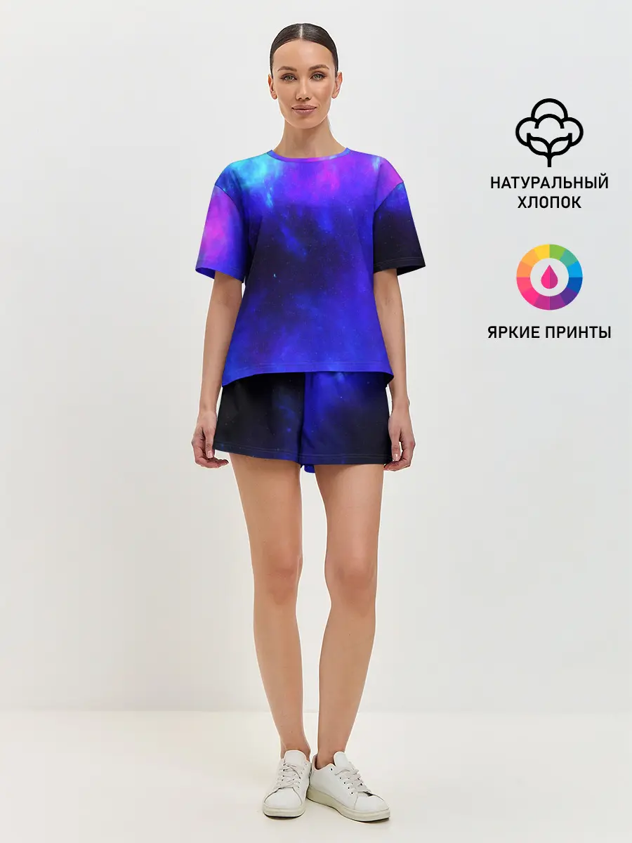 Женская пижама с шортами / СЕВЕРНОЕ СИЯНИЕ