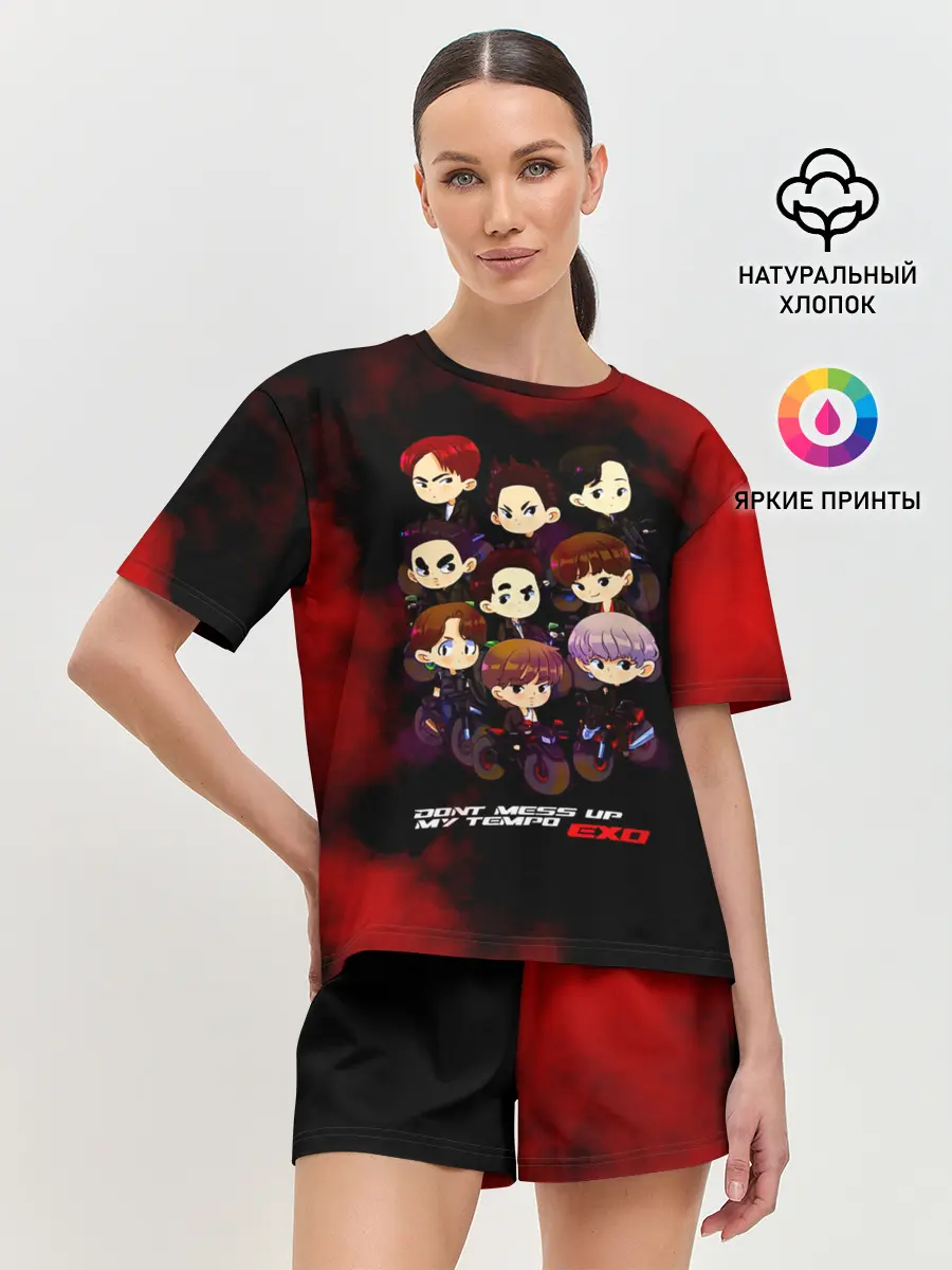 Женская пижама с шортами / EXO