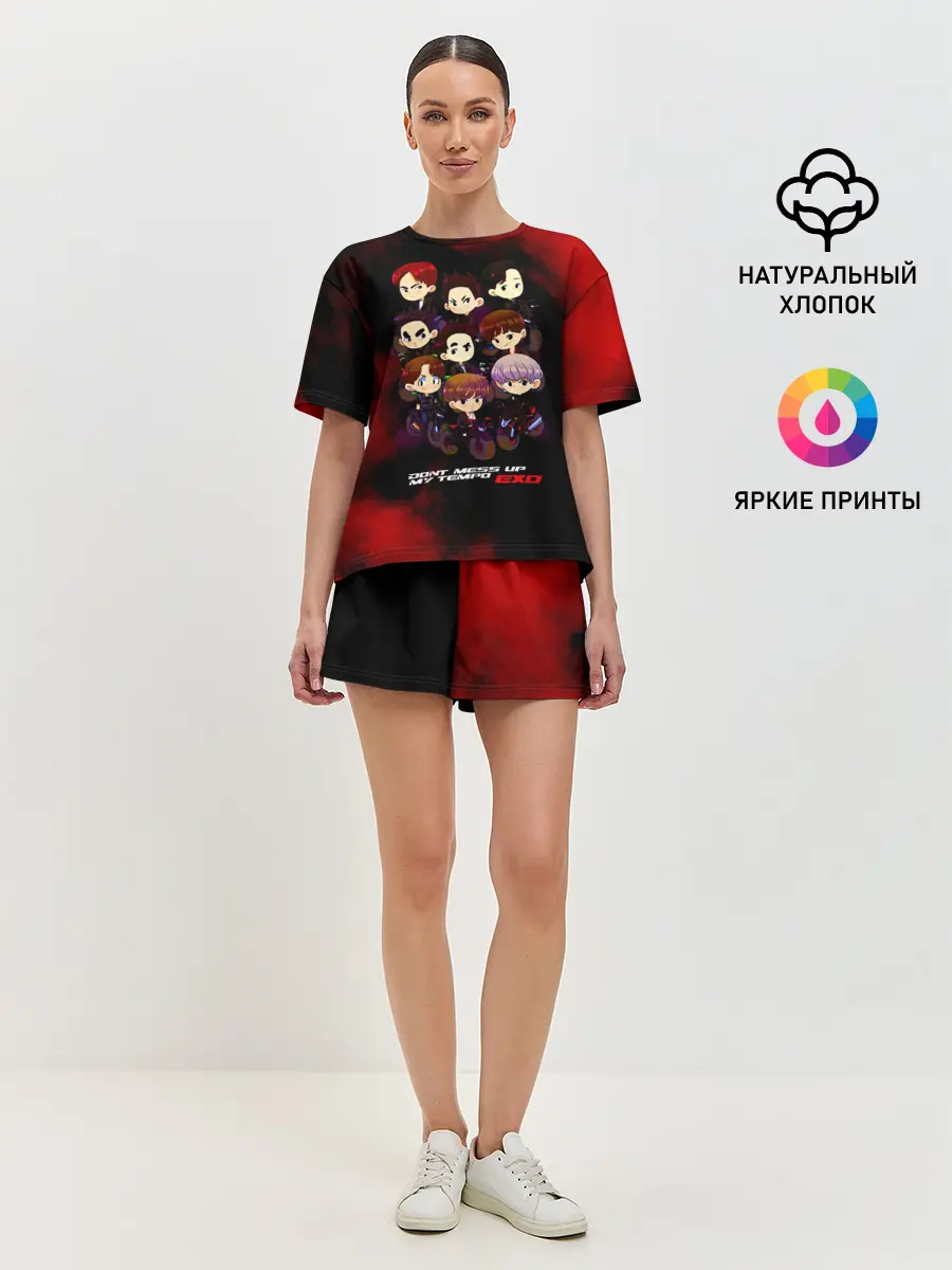 Женская пижама с шортами / EXO