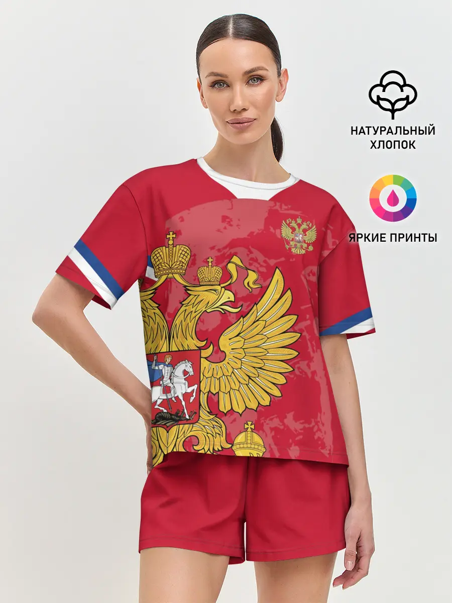 Женская пижама с шортами / Сборная России 2020 Exlusive