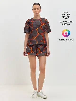 Женская пижама с шортами / Лава