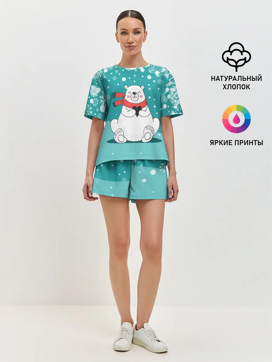 Женская пижама с шортами / North bear