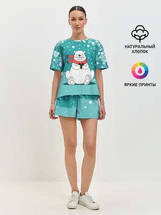 Женская пижама с шортами / North bear