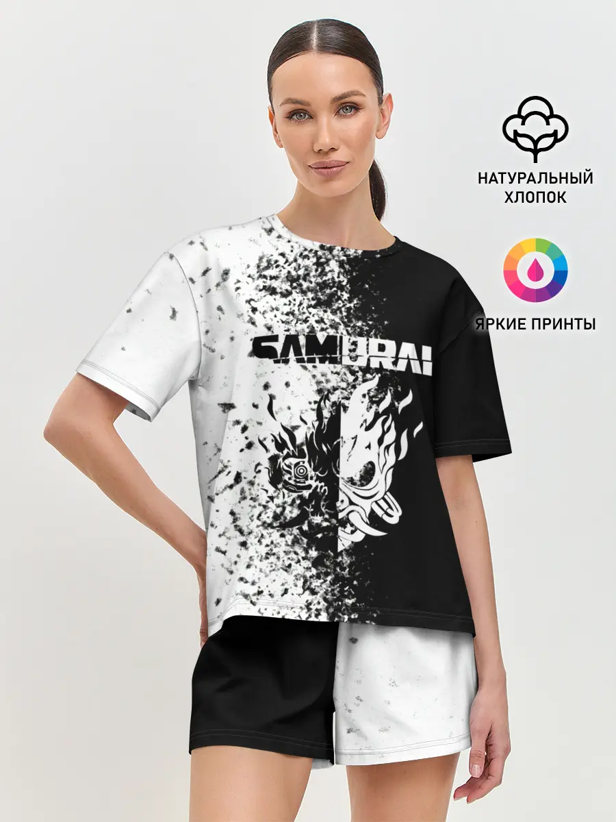 Женская пижама с шортами / Cyberpunk 2077 | Samurai.