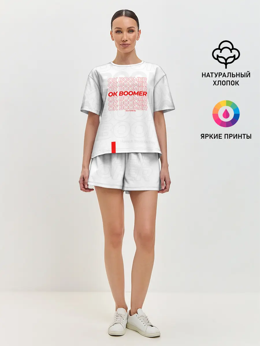 Женская пижама с шортами / Ok boomer 3D