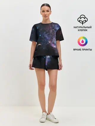 Женская пижама с шортами / Звезды