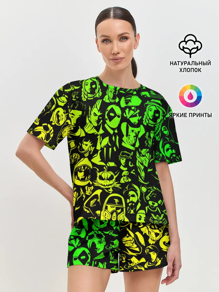 Женская пижама с шортами / ПЕРСОНАЖИ FORTNITE