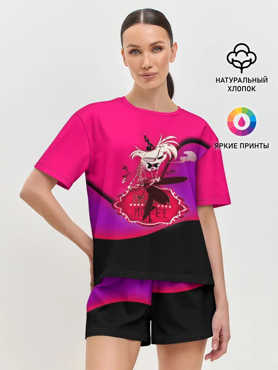 Женская пижама с шортами / Hazbin Hotel