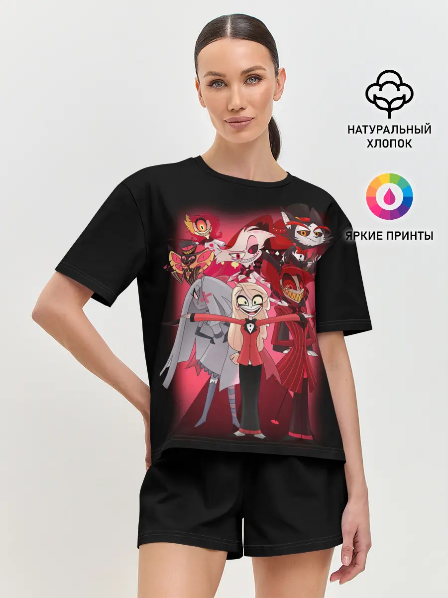 Женская пижама с шортами / Отель хазбин