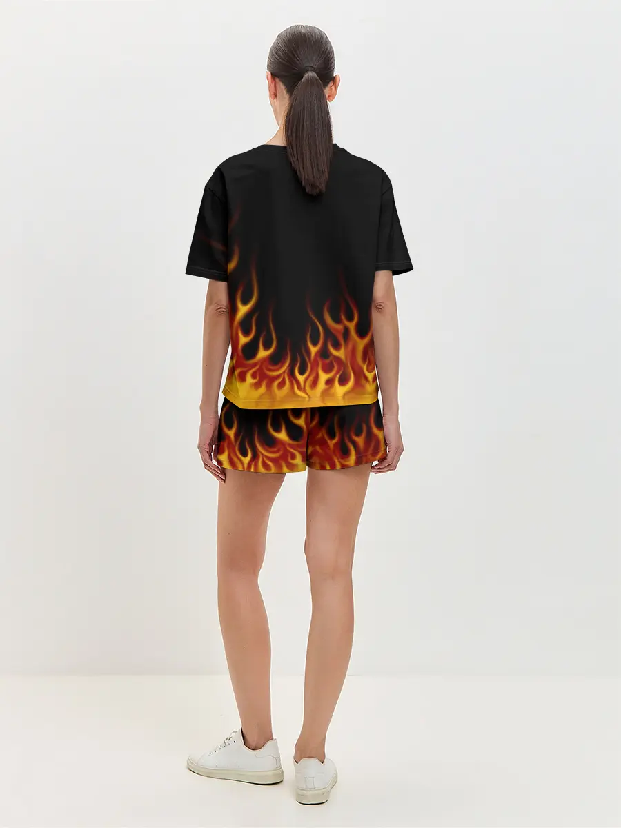 Женская пижама с шортами / Пламя Old School