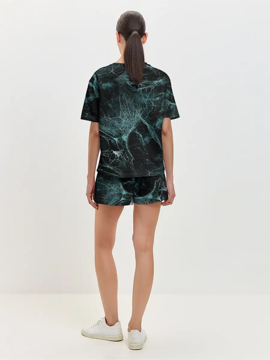 Женская пижама с шортами / two skulls