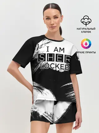 Женская пижама с шортами / Sherlock