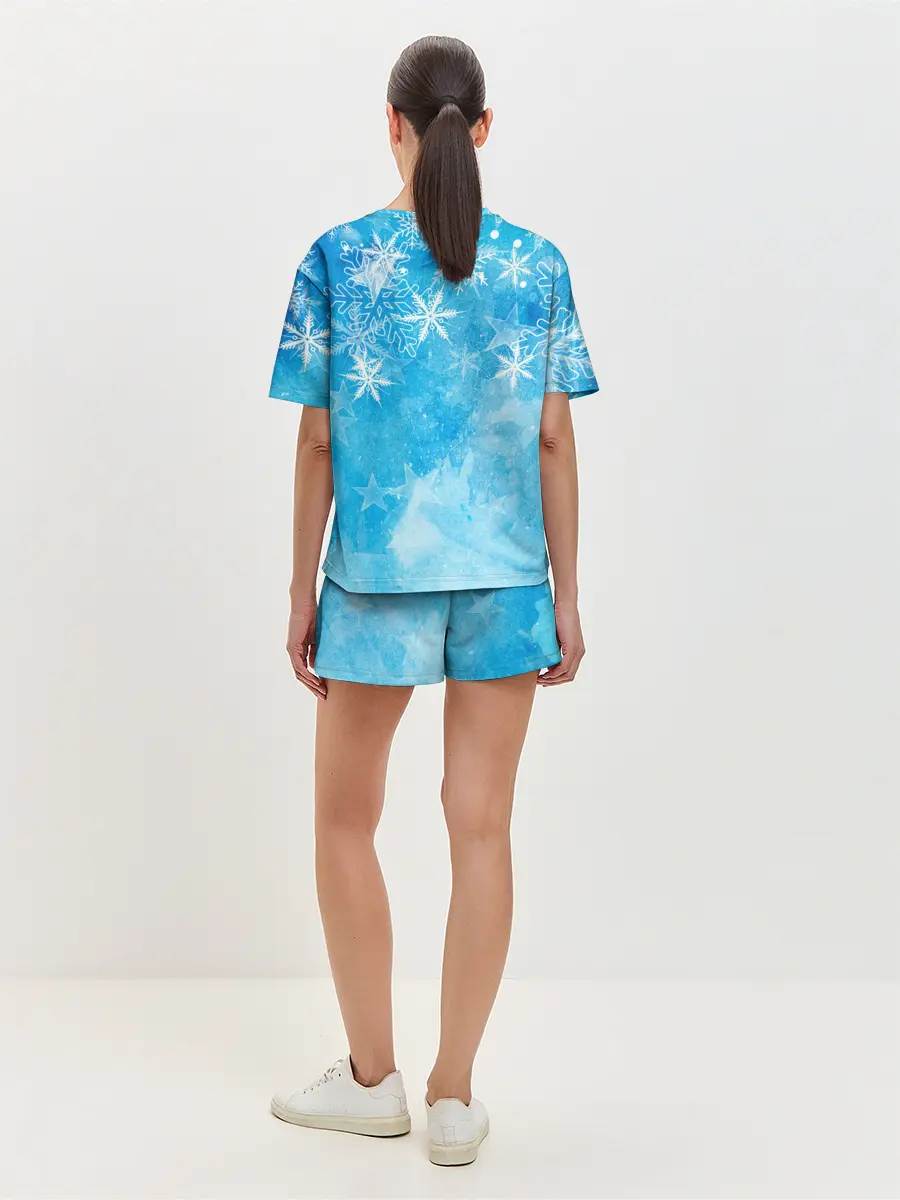 Женская пижама с шортами / Новогодний Sherlock