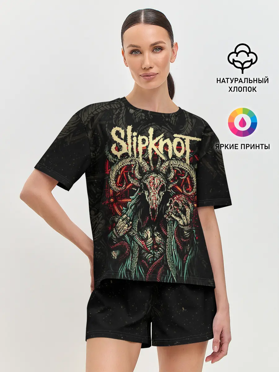 Женская пижама с шортами / Slipknot