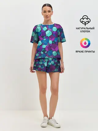 Женская пижама с шортами / Кубы
