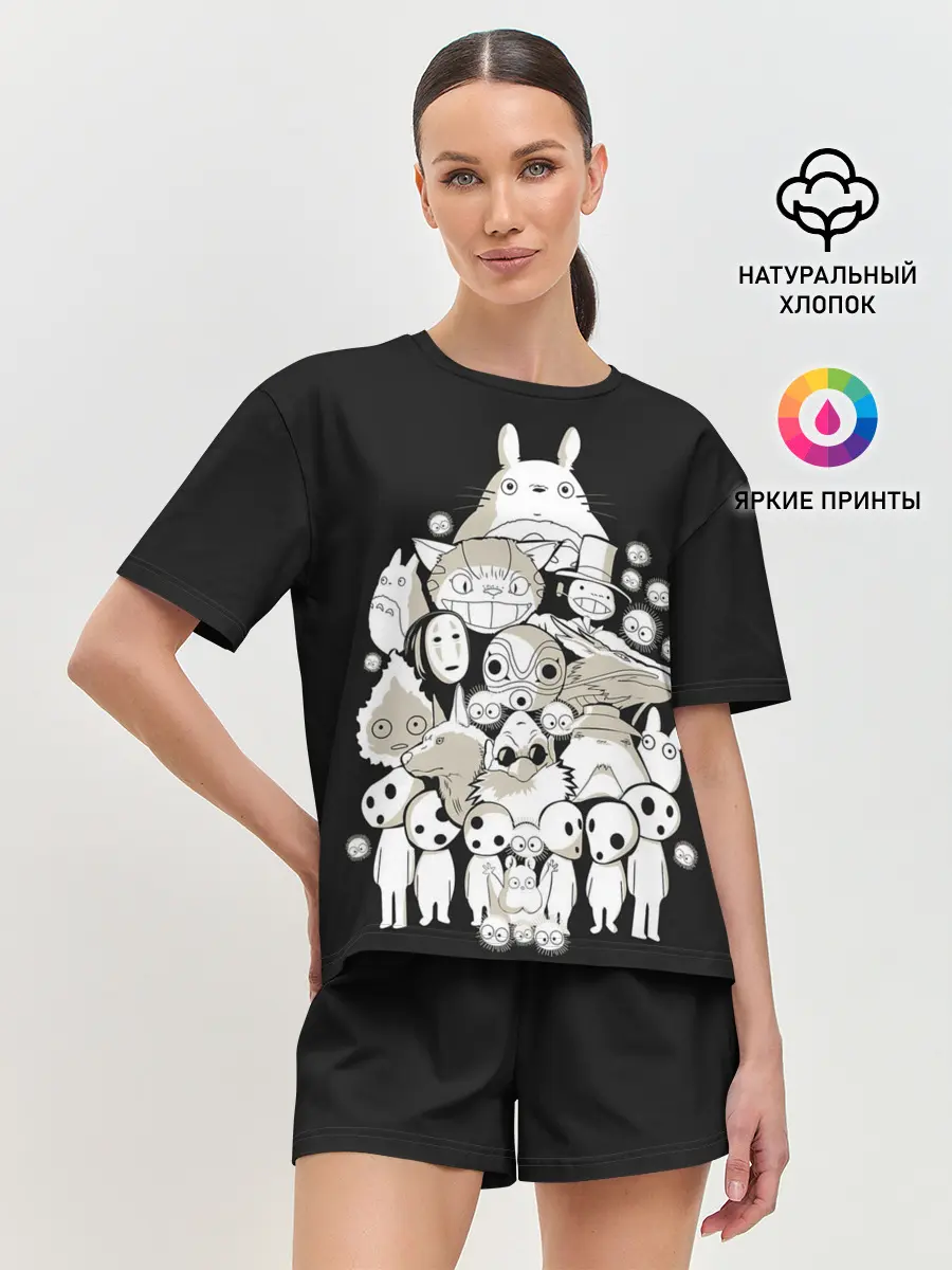 Женская пижама с шортами / Герои Миядзаки