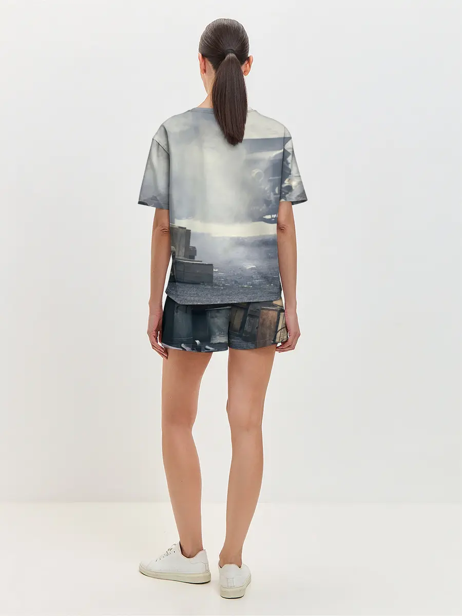 Женская пижама с шортами / Острые козырьки