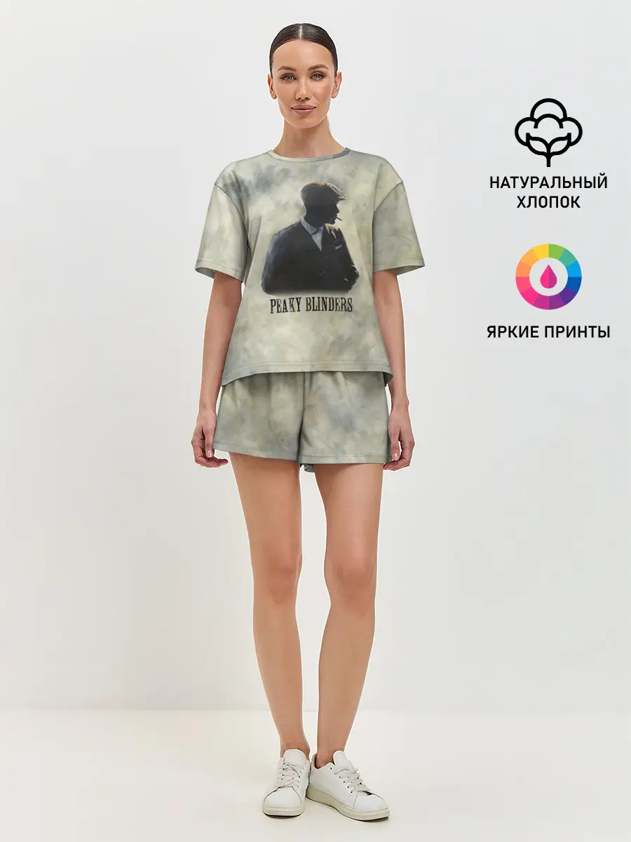 Женская пижама с шортами / Острые козырьки