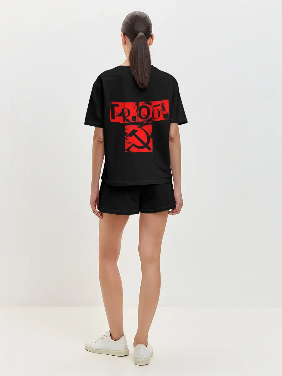 Женская пижама с шортами / Гражданская оборона + Спина