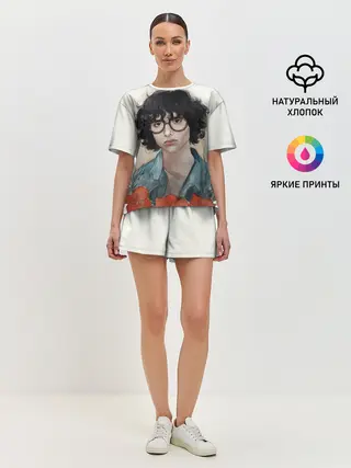 Женская пижама с шортами / finn wolfhard