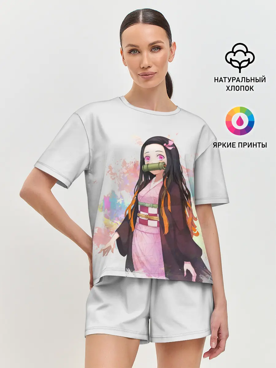 Женская пижама с шортами / Nezuko Kamado