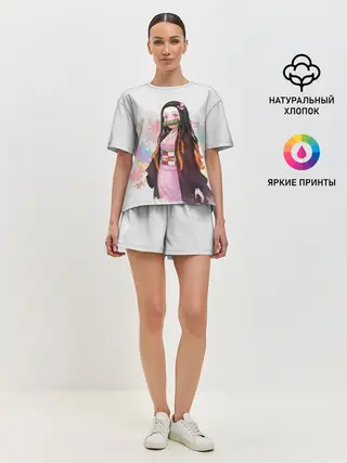 Женская пижама с шортами / Nezuko Kamado