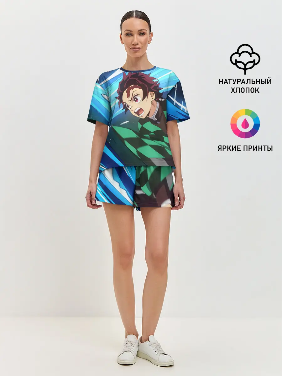 Женская пижама с шортами / Клинок рассекающий демонов