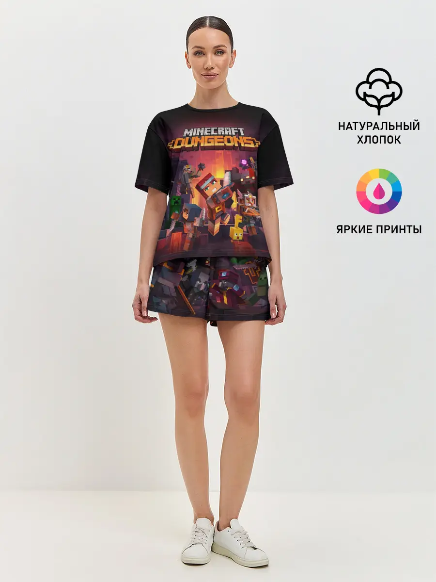 Женская пижама с шортами / Minecraft Dungeons