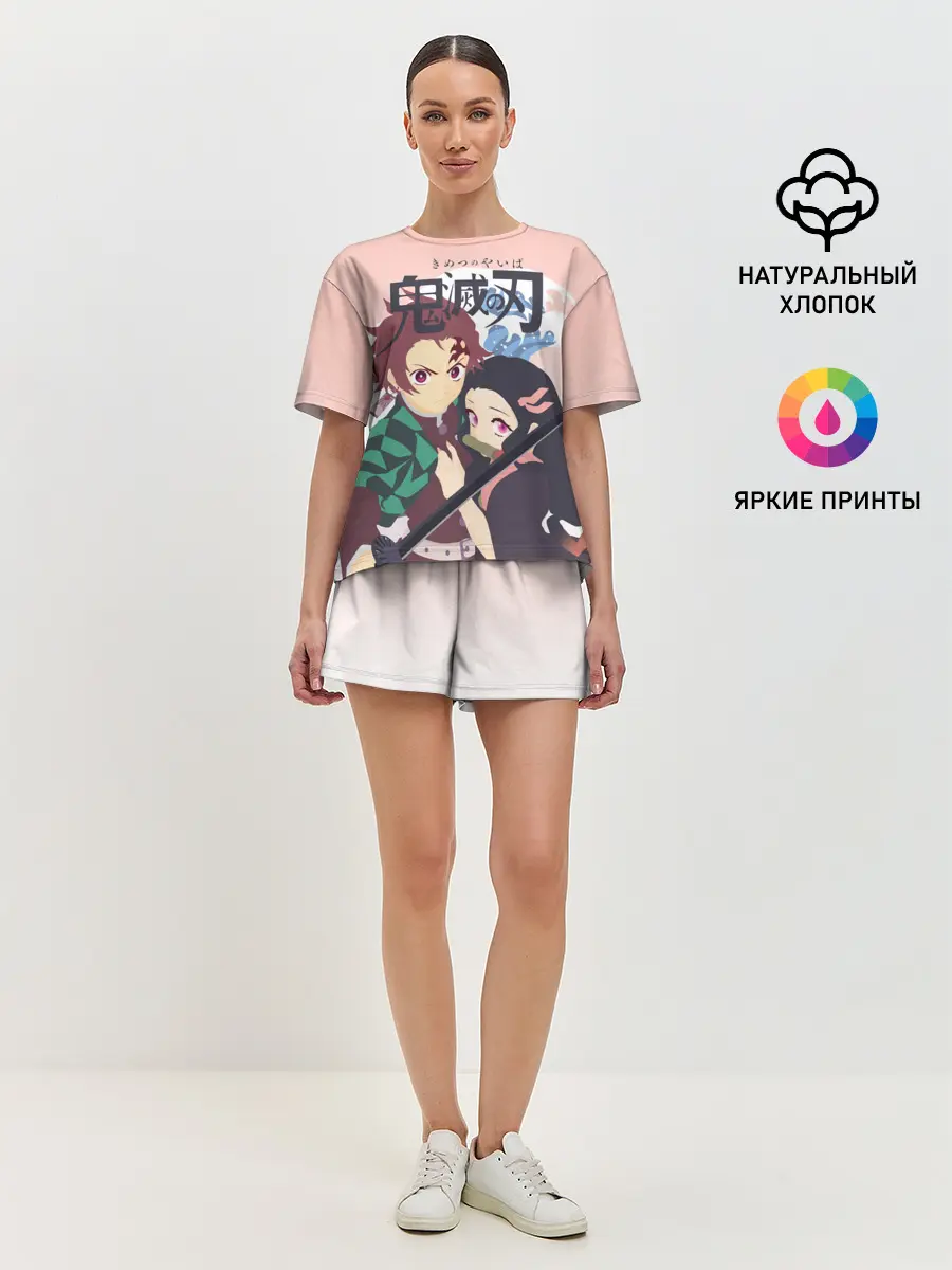 Женская пижама с шортами / Клинок рассекающий демонов