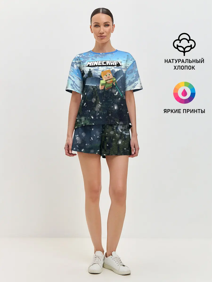 Женская пижама с шортами / Minecraft / Майнкрафт