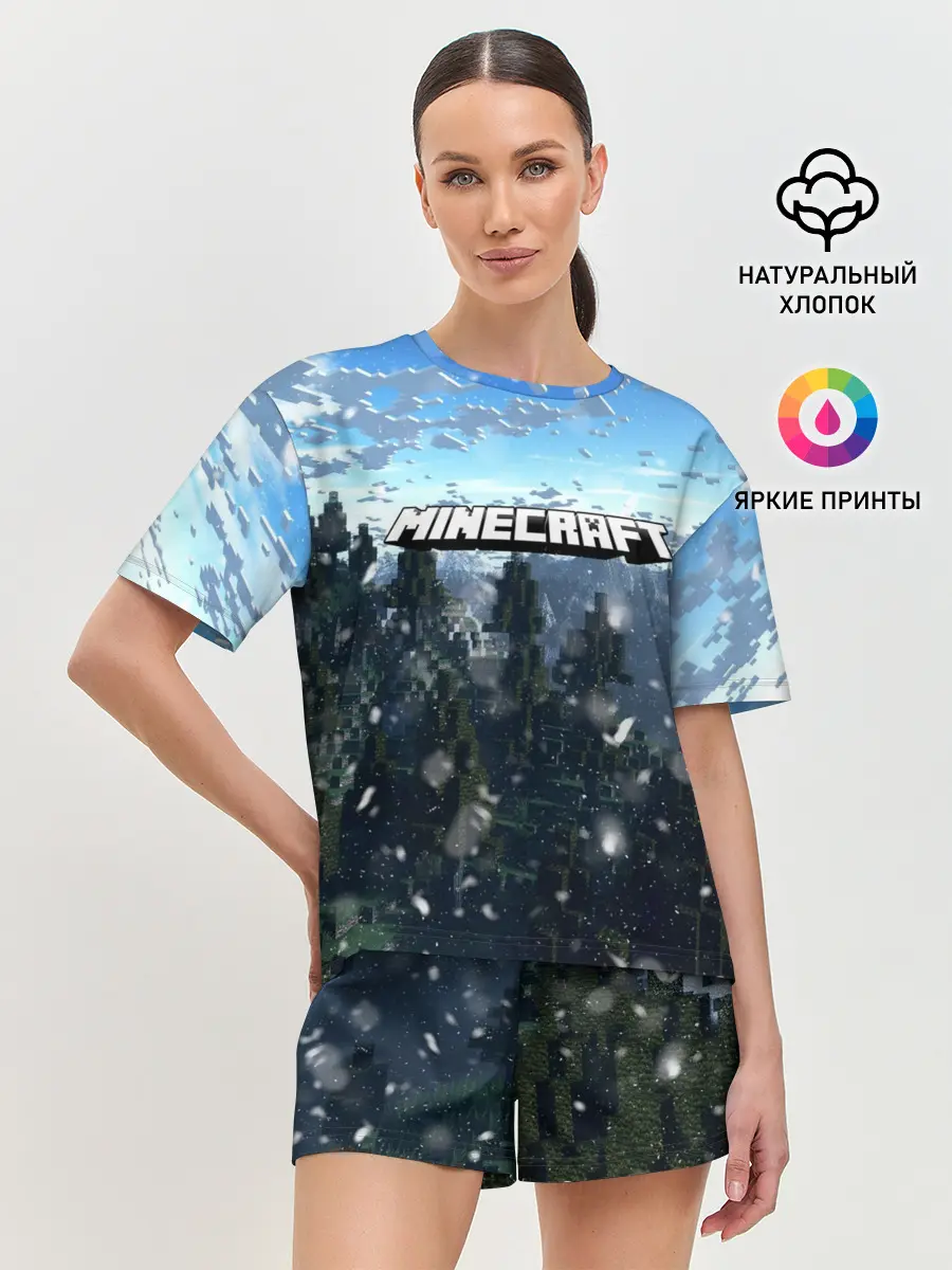 Женская пижама с шортами / Minecraft / Майнкрафт